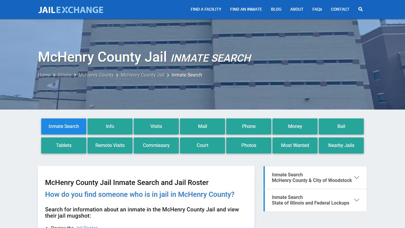 Inmate Search: Roster & Mugshots - McHenry County Jail, IL